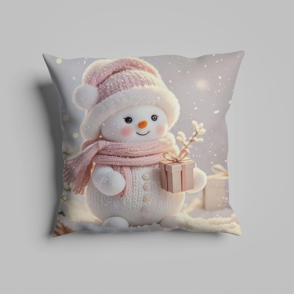 Pillow Case Luxurious Home Office, Sofa Decorative Multi Sized Car Seat Cushions, Pillowcases Snowman Cute Lovely Cartoon