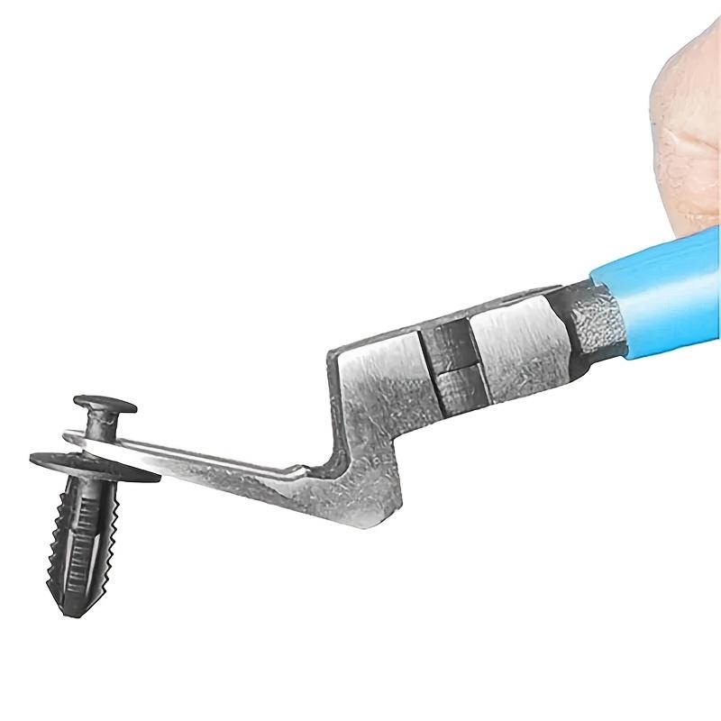 1pc Multi-Purpose Diagonal Pliers - Car Rivet Fastener Trim Clip Cutter Remover Puller Tool - Wire Stripping and Staple Removal for Automotive Repair