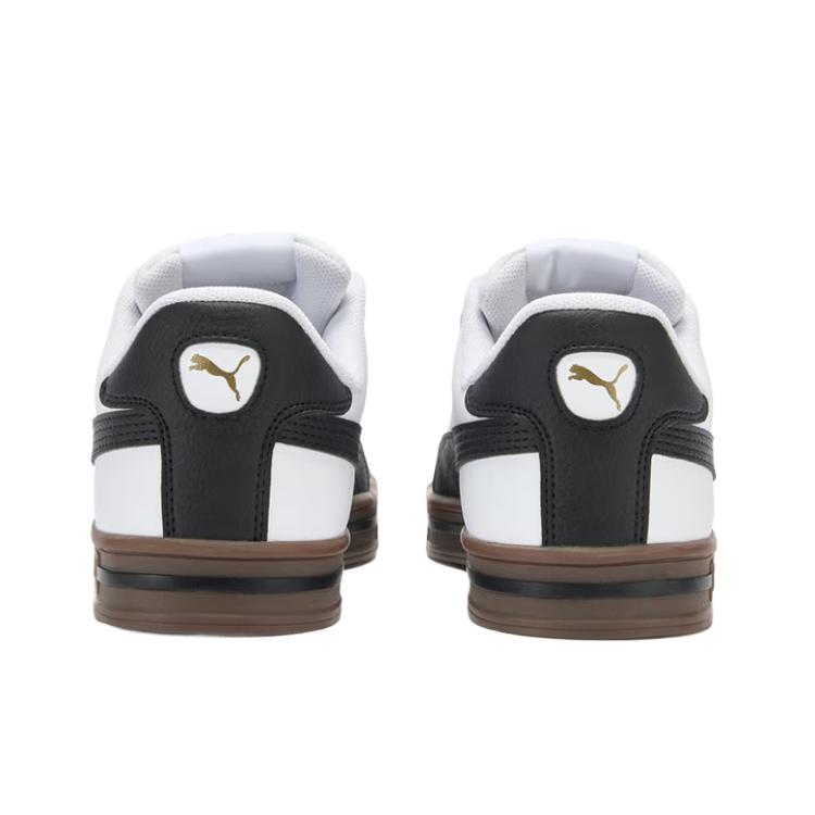 Puma Smash Vulc V3 Couro Sintético Moda Casual Clássico Simples Respirável Durável Tênis de Skate de Cano Baixo Unissex Branco 380752-22