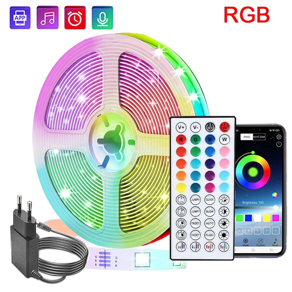 

LED Lights for Room RGB Led Strip Lights Flexible Ribbon Music Sync Tape Light for Room Party Decor TV Backlight EU plug&3m