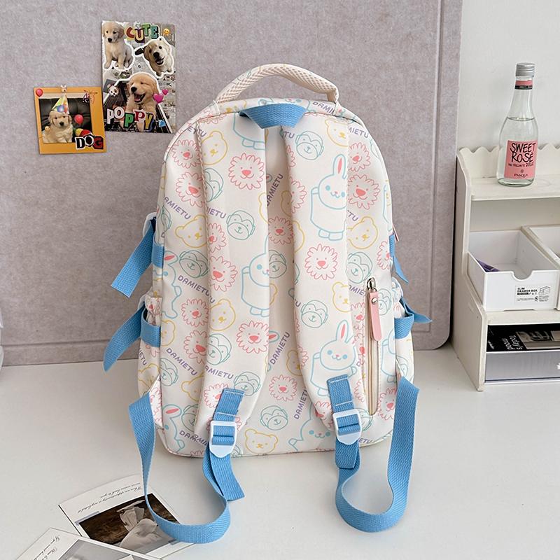Graffiti Print Backpack Women's Backpack Large Capacity Student Schoolbag