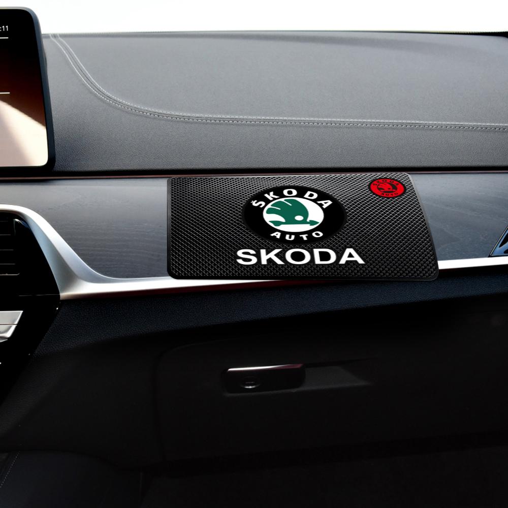 HGC2 1pz Ornamento per Auto Tappetino Antiscivolo in Silicone Interni Auto Cruscotto Supporto Adesivo per Telefono Per Skoda Rapid Fabia Superb KAMIQ Octavia