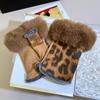 Fashion Artificial Rabbit Furs Gloves Women Girls Winter Thicken Warm Mittens Fingerless Soft Plush Stretch Gloves