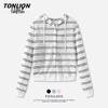 TonLion Women's Striped Hooded Cardigan Jacket