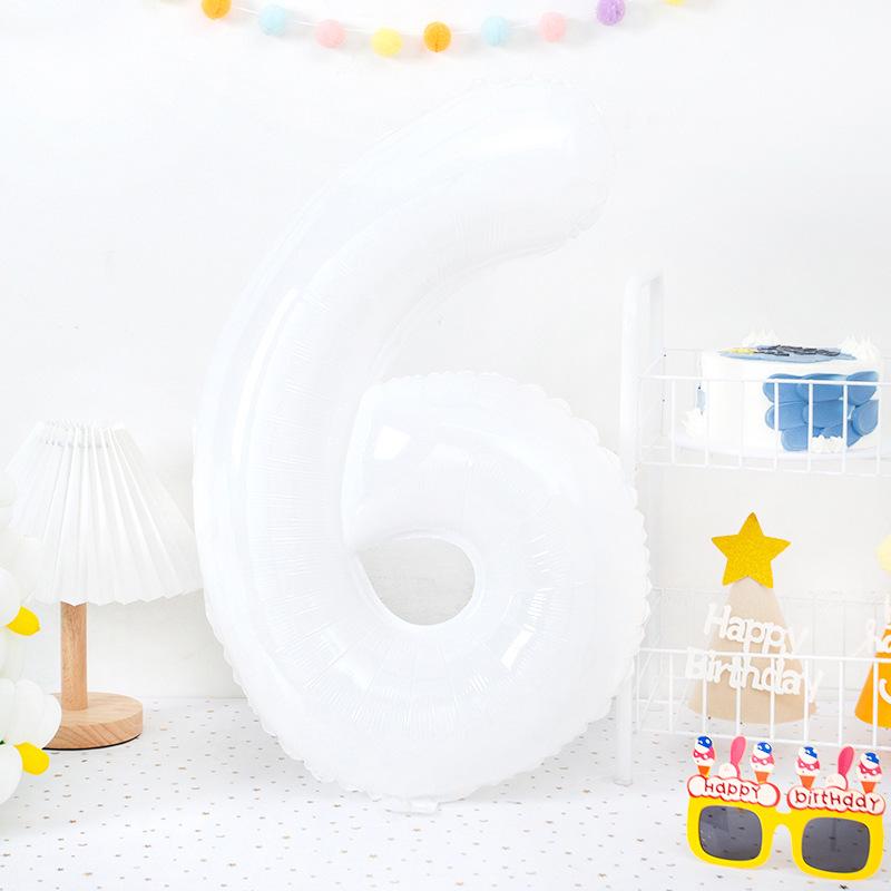 Smiley Face Number Balloons for Kids' Outdoor 2nd Birthday Party Decorations & Photo Props