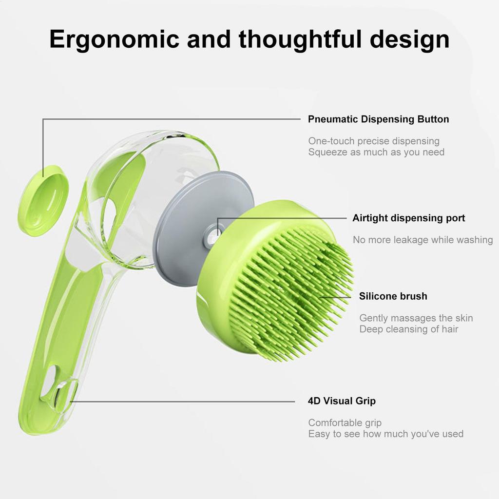 Long Handle Dog Cleaning Brush Soft Silicone Pet Bathing Brush Pet Grooming Comb for Cats Dogs Cat Massage Brush Pet Supplies