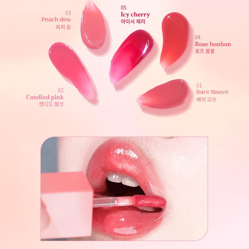 MQNY Dewy Water Glow Тинт для губ 3,5 г 5 цветов K-Beauty 01 Bare Mauve