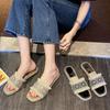Fashion 2025 Summer Women Slippers Anti-Slip Home Slippers Lightweight Shoes Women Indoor Linen Slippers Soft Shoes Ethnic Style Sandals