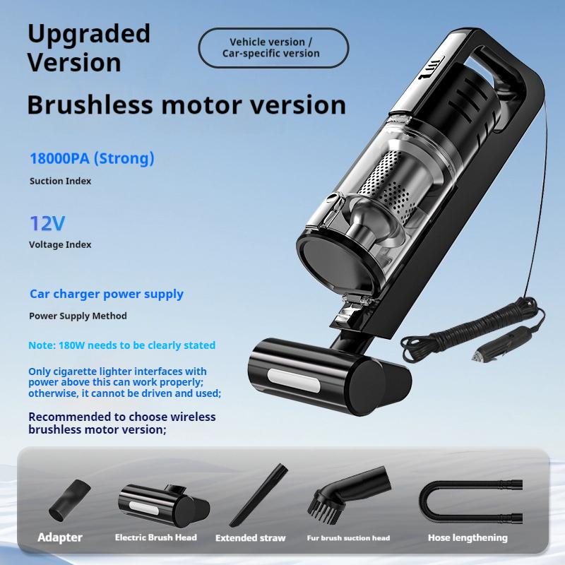 Car Handheld Vacuum Cleaner Brushless Dual Motor 15000Pa Wireless 6000Mah 4 Speed Adjustable Multifunctional For Car Home Use