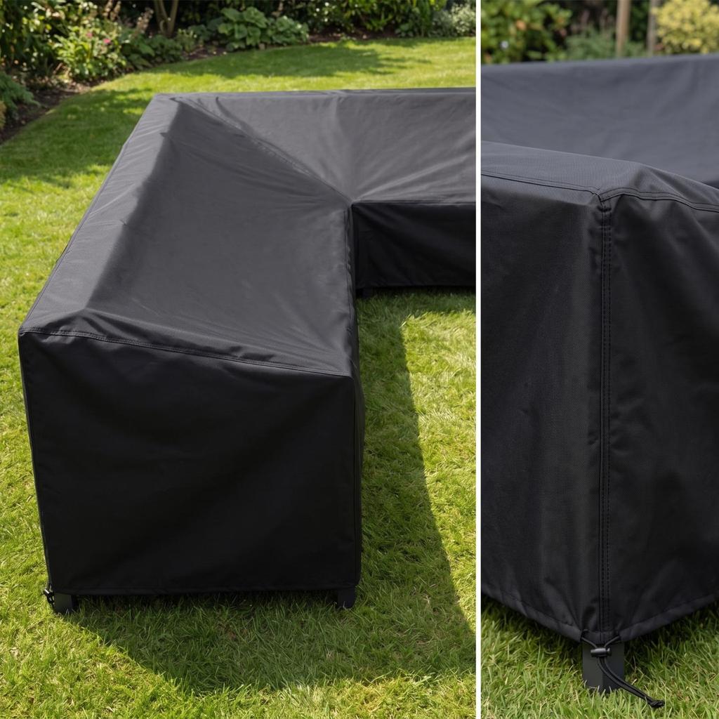 Waterproof Corner Sofa Cover Outdoor L-Shaped Weather-Resistant Heavy