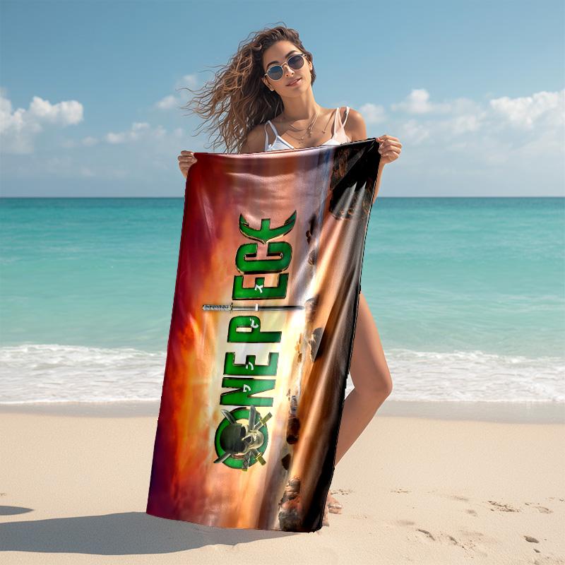 1pc One Piece Adventure Microfiber Beach Towels Quick Dry Towel Sand Beach Towels Pool for Travel Swim Pool. B7280120