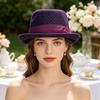 Jazz Hat, Foldable Pig Ear Sun Hat with UV Protection, Breathable Mesh Summer Travel Hat for Women Men