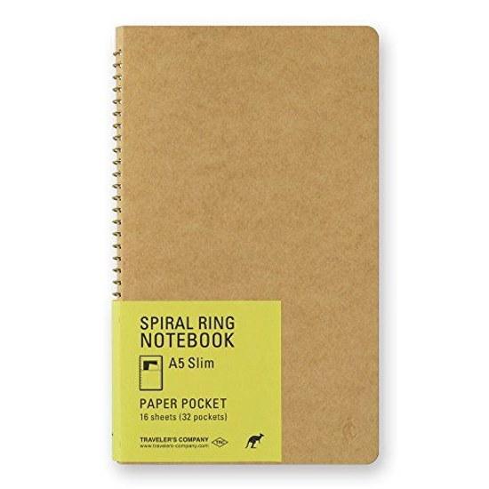 Travelers Notebook Spiral Ring A5 Slim Paper Pocket Kangaroo 2-Pack
