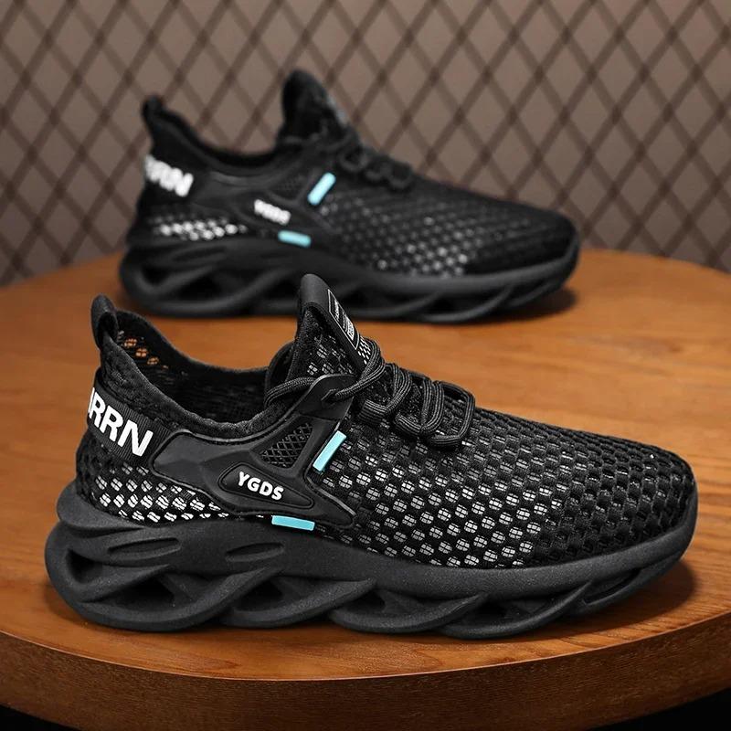 Men's Summer Mesh Sneakers - Breathable for Casual Outdoor Running Tennis Hiking & Luxury Platform Loafers Style tenis masculino