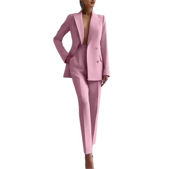 Women's 2 Piece Suit Set Business Blazer Jacket Dressy Pencil Pants Set Professional Work Office Outfits