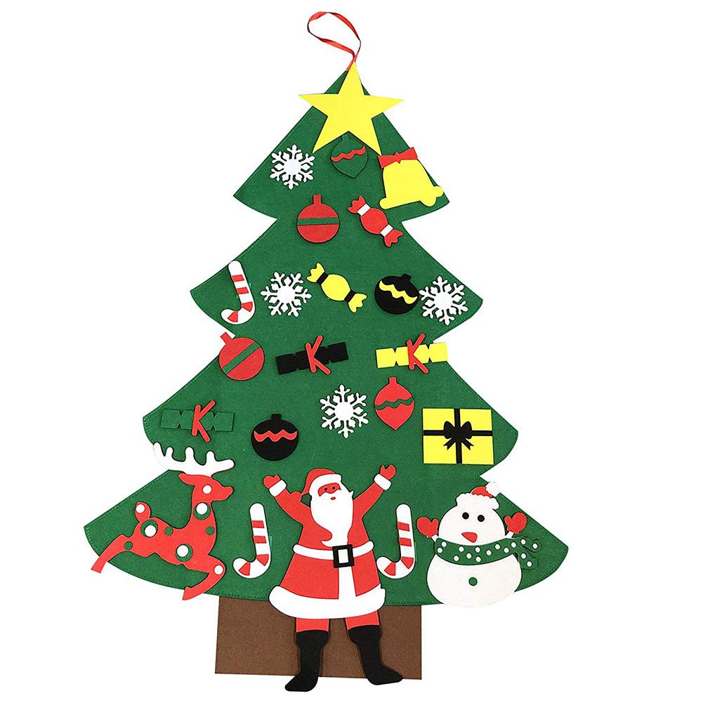 Árbol de Navidad de Fieltro DIY Manualidad Educativa Kit de Adornos Decoración Para Niños Niños