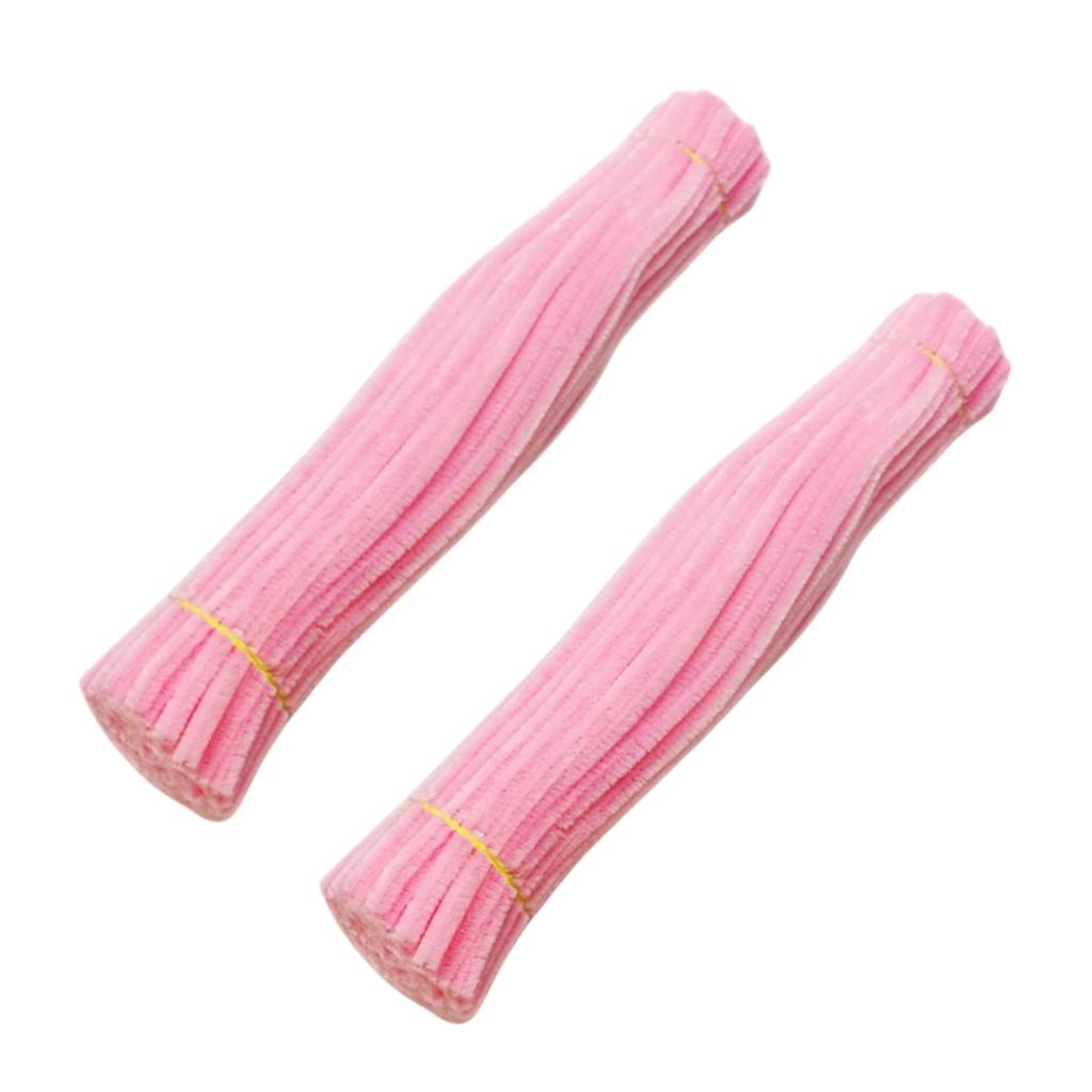 200 Pieces Pink Series Pipe Cleaners, Valentine's Mother's Day Pipe Cleaners, Pink Craft Pipe Cleaners, Chenille Stem