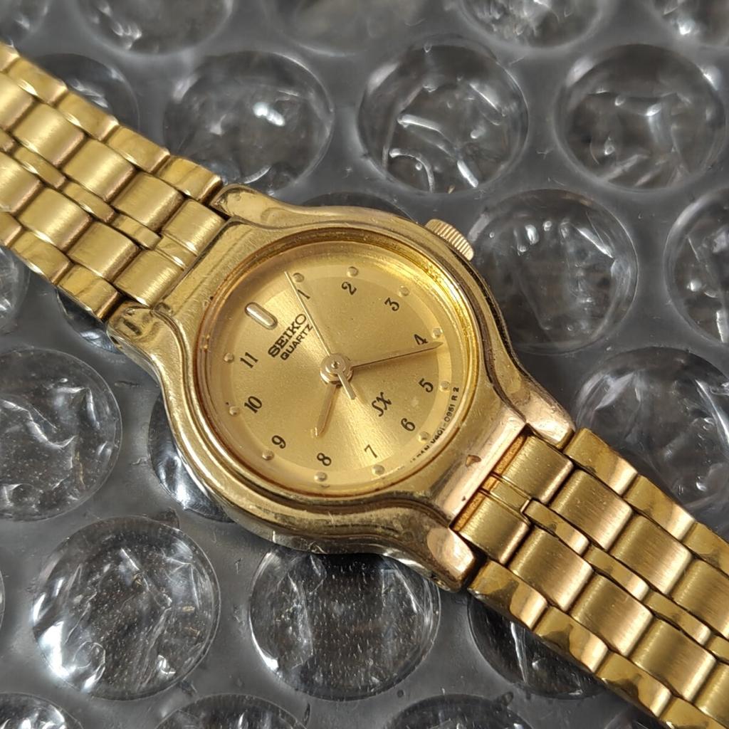 SEIKO SX [Working Condition] Ladies' Watch, Gold, V401-0281 (Management Code K26J)