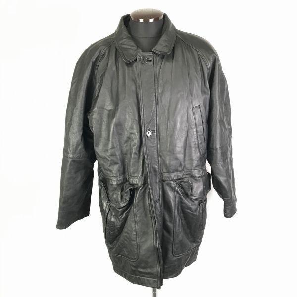 

Sheep Leather Jacket Coat Outerwear/Men’s Size M/Black/Quilted Lining, Brand Unknown(USED)