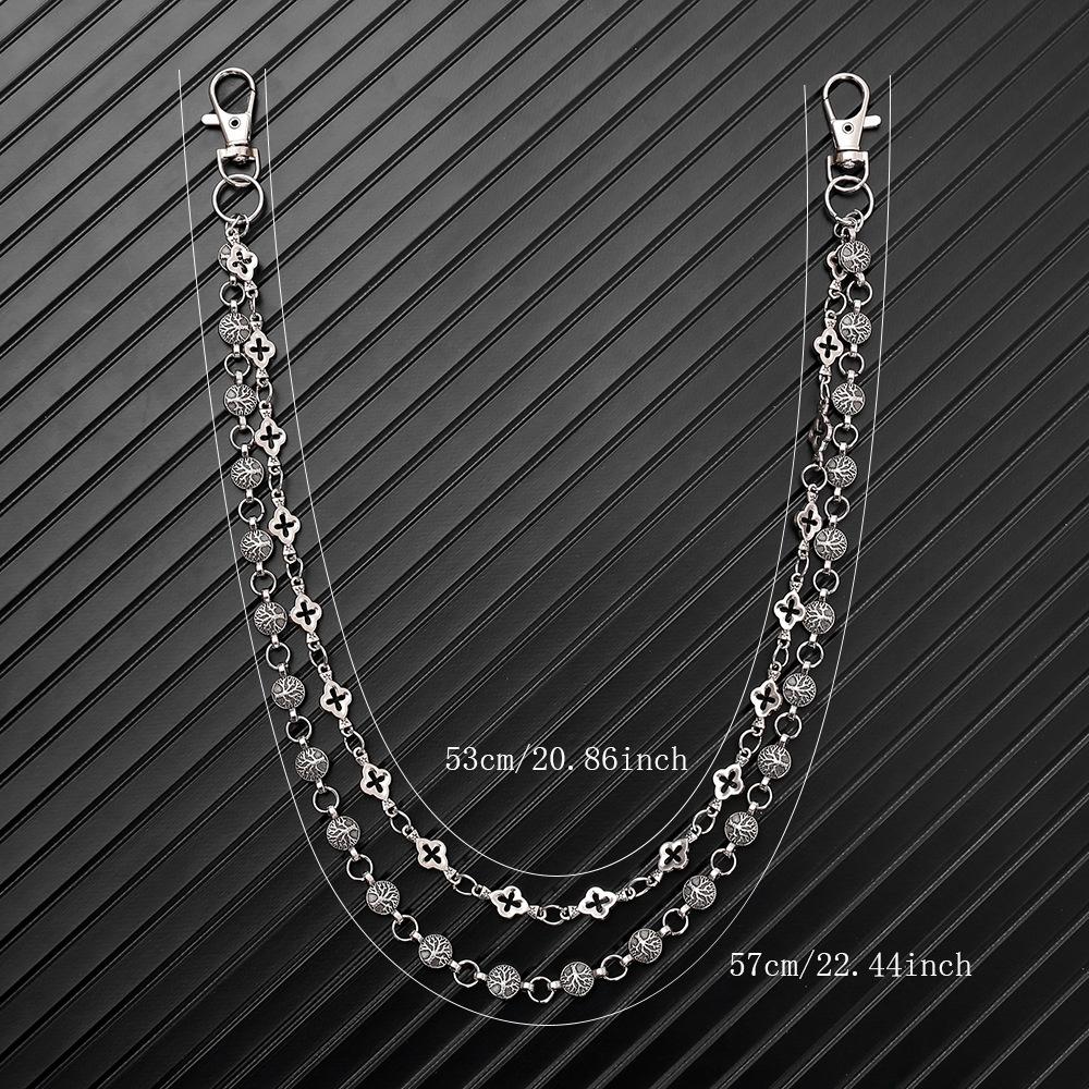 Jeans Chain Hip Hop Personality Punk Dark Double Waist Chain Cool Accessories