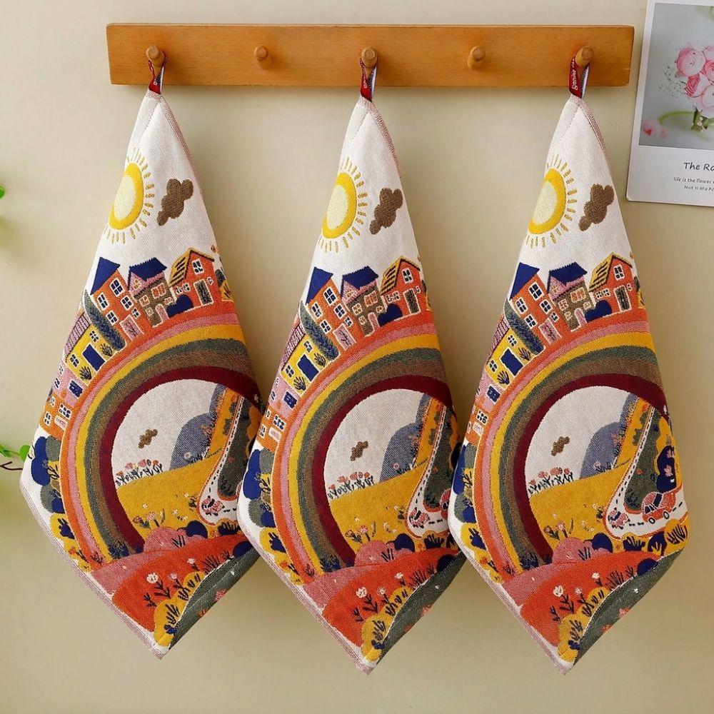Quick Dry Large Hand Towel 34x40cm Pure Cotton Dish Cloth High Quality Tea Towel Home Restaurant