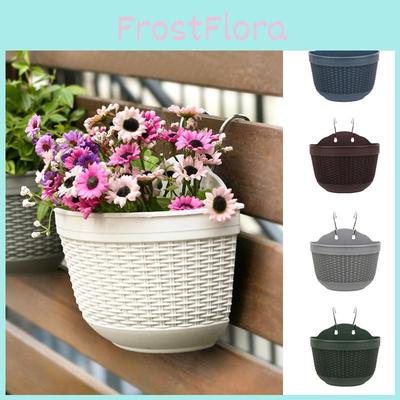 Elegant Wall Hanging Flower Basket With Drainage Hole Perfect For Indoor Or Outdoor Use