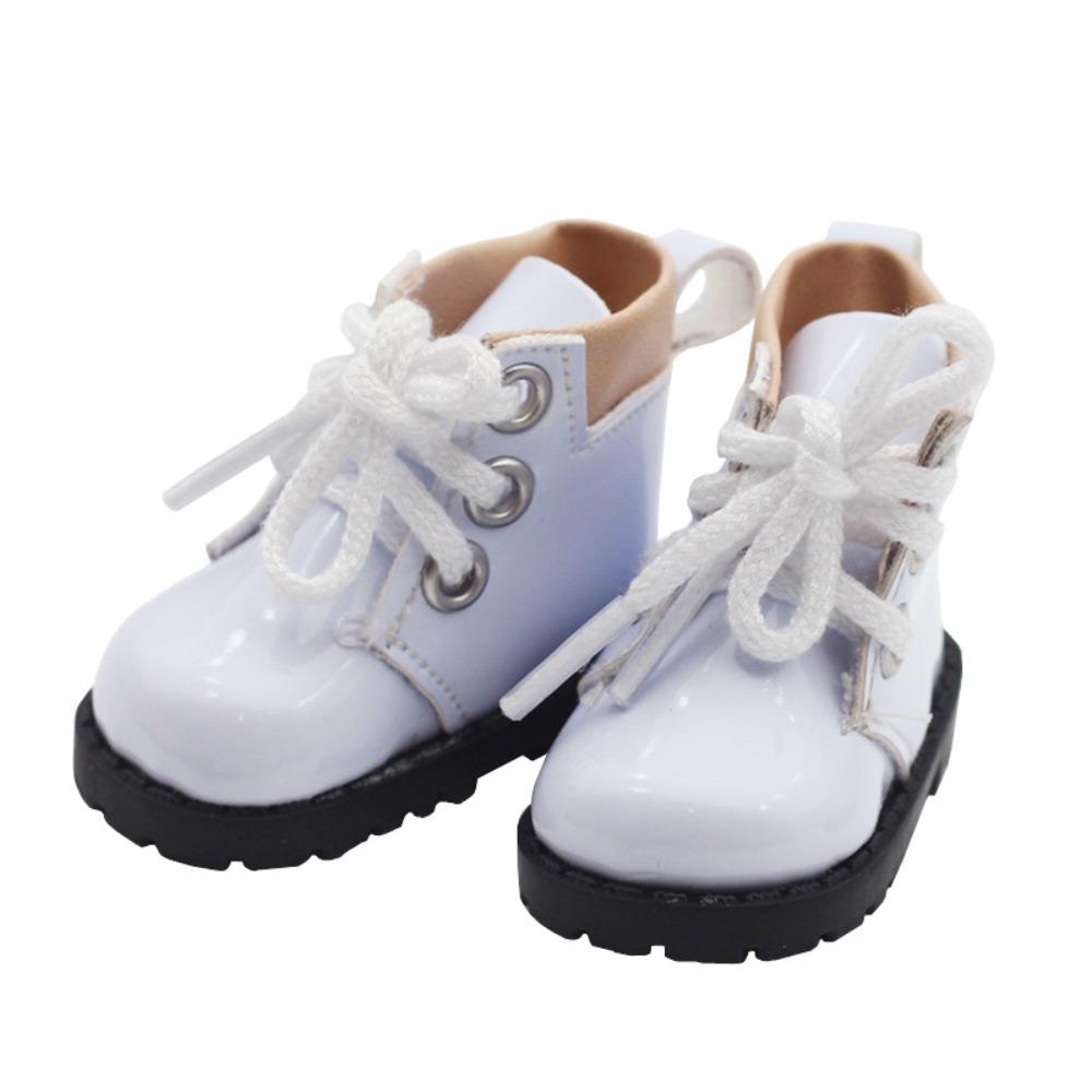 1 Pair Casual Wear Doll PU Leather Shoes PU Leather 20cm Doll Leather Boots  DIY Doll
