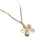 Titanium Steel Cat's Eye Four-Leaf Clover Necklace - Women's Fashion Light Luxury, Versatile Design 2026