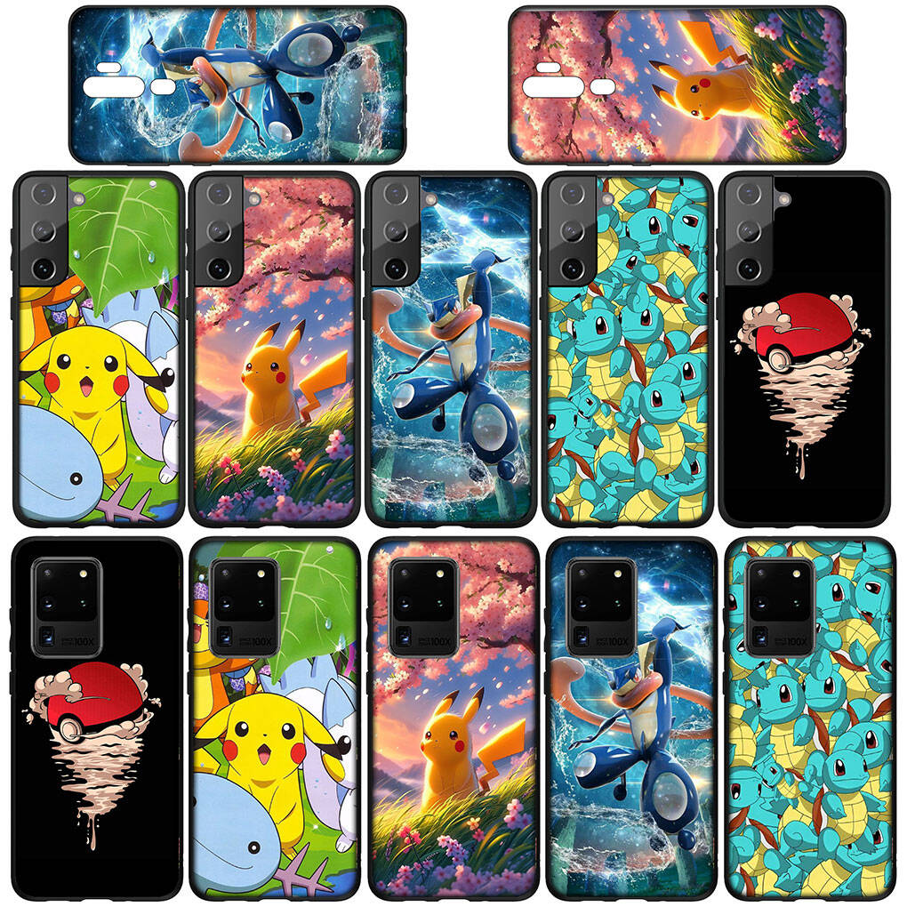 Cover for iPhone 17 16 15 Xiaomi Poco Redmi Note 14 13 12 11 Pro Max Samsung Galaxy S25 S24 S23 OPPO Huawei Squirtle Pokemon Pikachu Comics Phone Case