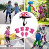 7PCS Breathable Protective Gear Set Kids Helmet Knee Wrist Elbow Pads for Skatboard