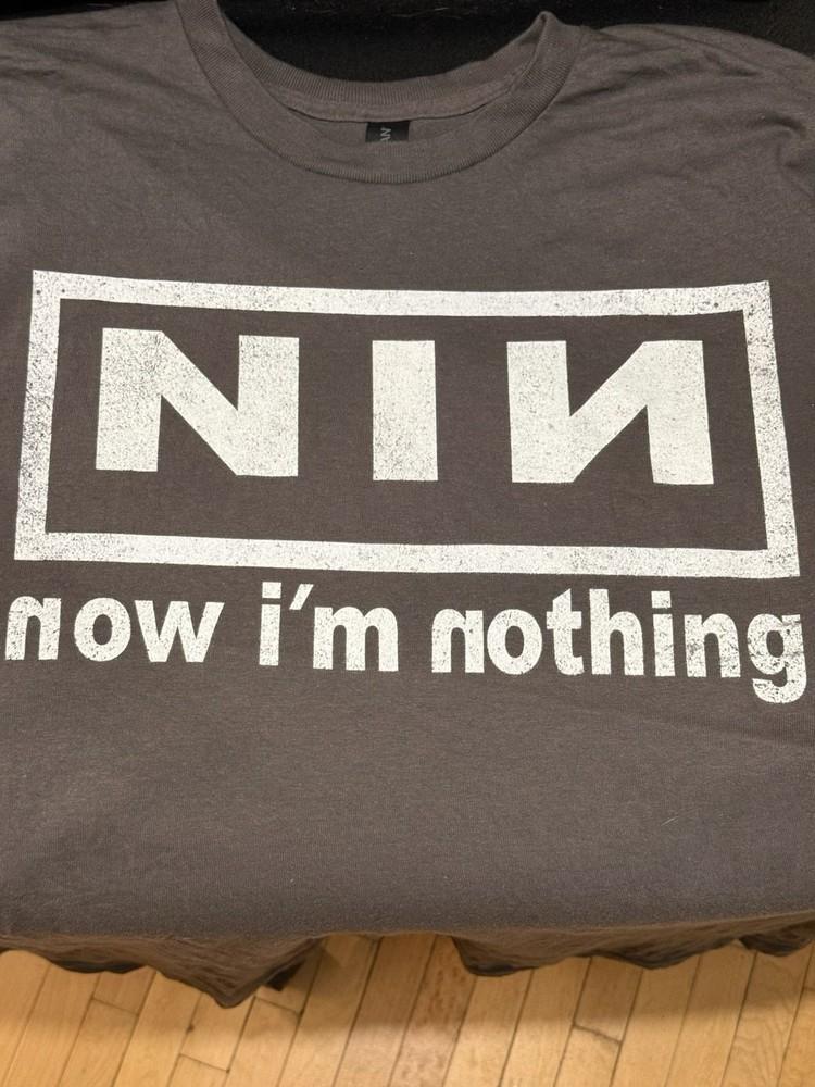 Reprint Nine Inch Nails band Now I m Nothing Charcoal T shirt vtg Unisex T-Shirt XXL