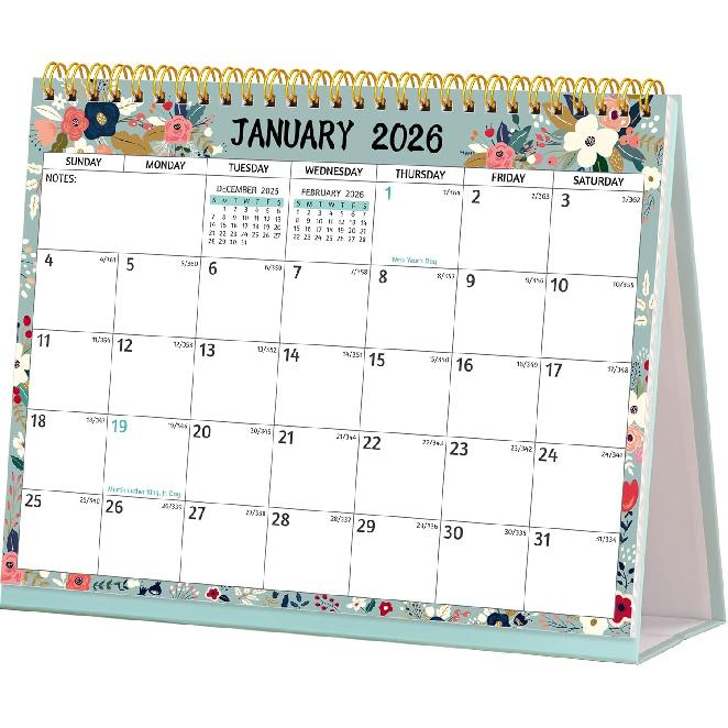 Desk Calendar 2026 - Standing Flip Desktop Calendar 2026, 12 Months(January 2026 - December 2026), 11  x 8.5 , Large with Notes, To-dos, Yearly 2026 Desktop Calendar