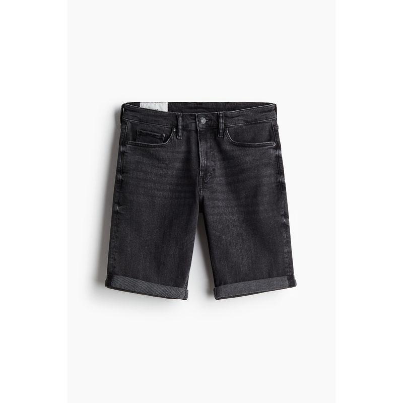 

HM Men s Jeans Fall Slim Fit Cotton Plaid Straight Denim Shorts Denim Shorts 1213211 Cowboy Black 170/76A(EUR30)