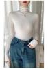 Autumn/Winter Women's Slim Fit High Neck Cashmere Knit Long Sleeve Pullover