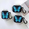 Earphone Cases Cover Case For Airpods 1 Pro Pro3 Pro2 2 3 4 White Blue Butterflies Flowers