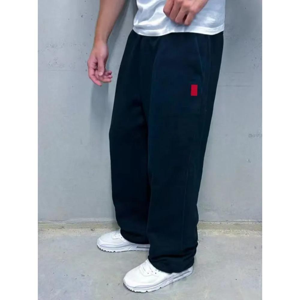 Locker geschnittene Sporthose mit Reißverschluss am Bund, einfarbig, modische Hose für Damen und Herren, Hip-Hop-Sporthose für Herren