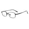 Ultra-Light Pure Titanium Myopia Glasses: Oval Frame for Small Faces, High Prescription, Black