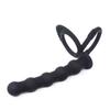 Adult Sex Product for Men and Women Prostate Butt Plug Silicone Double Ring Anal Beads Horseshoe Ring Sex Product