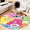 Custom Name Bear Printed Round Rug Carpet Chair Rug Area Rug Entryway Doormats,for Office Chair Living Room Bedroom Kitchen Room.