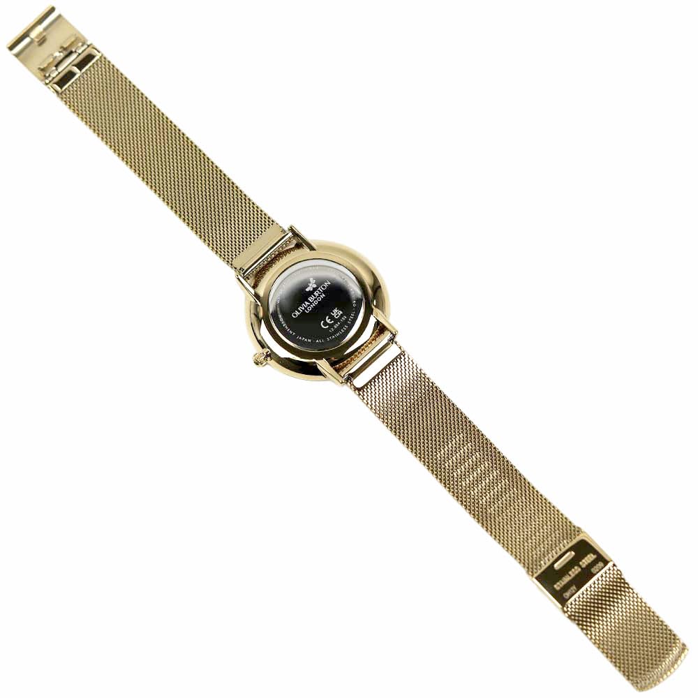 Olivia Burton Signature 35mm Butterfly Light Gold Sunray OLIVIA BURTON 24000147 Ultra-Slim Watch, Mesh,