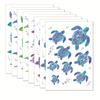 1 Sheet Sea Turtle Wall Stickers,Vinyl Underwater Ocean Waterproof Wall Decals for Home Office