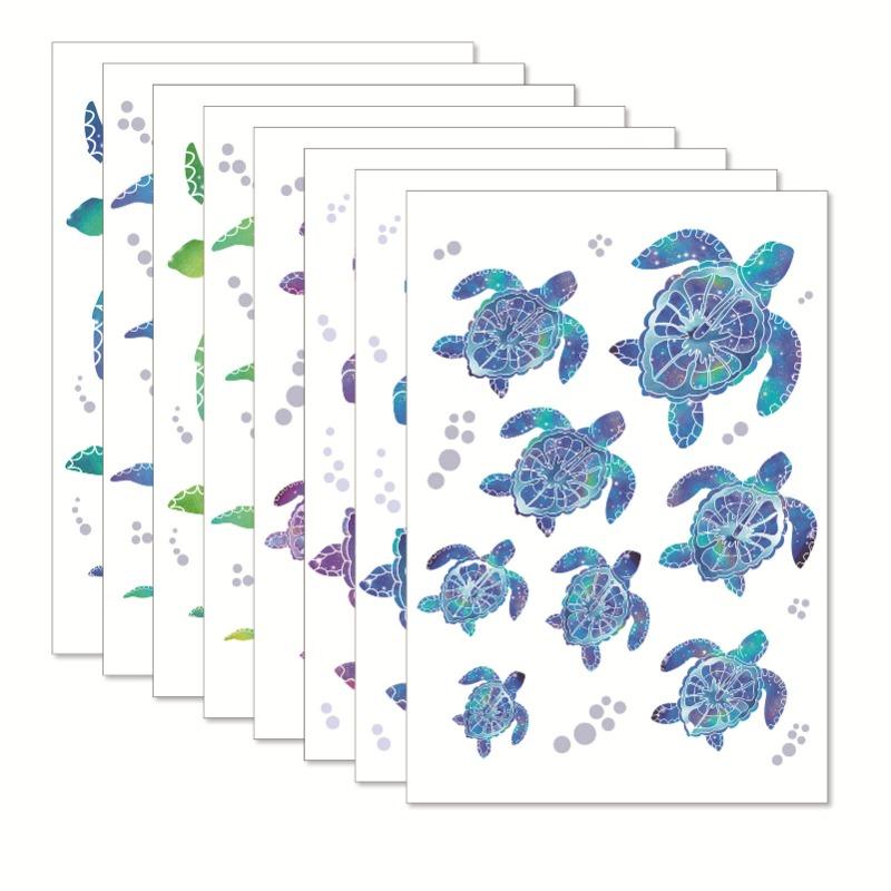 1 Sheet Sea Turtle Wall Stickers,Vinyl Underwater Ocean Waterproof Wall Decals for Home Office