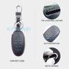 Real Leather Car Key Case For Nissan Quest Mpv Elgrand Nv200 Evalia Serena 5 Buttons Remote Fobs Skin Bag Keychain Keys Cover