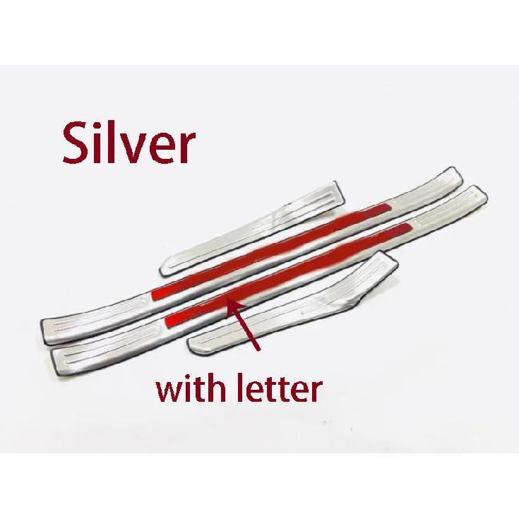 For Subaru Forester 2018      Steel External Door Sill Scuff Plate Cover Threshold Strip Pedal Accessories