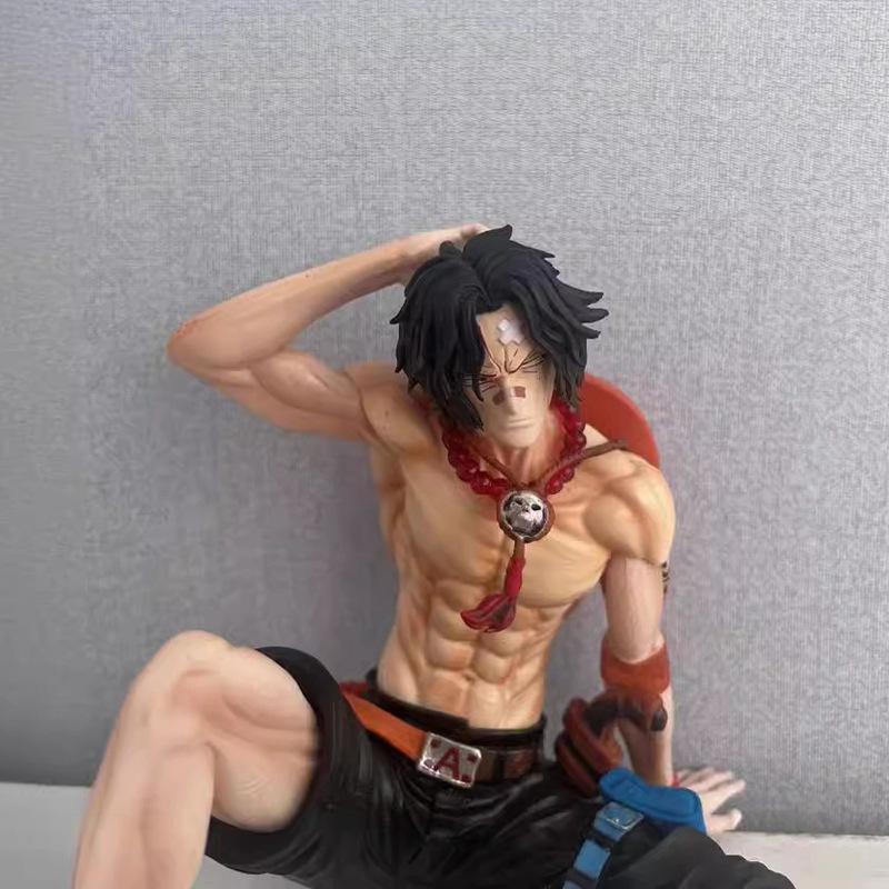 12cm One Piece Ace Anime Figure Portgas D Ace Action Figurine Pvc Hassaikai Statue Model Doll Collection Toys Desk Decor Gift