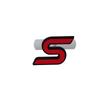 RGFU9 Car Accessories Metal S Grille Emblem Rear Trunk Body Badge Sticker For Ford ST LINE Focus Fiesta Ecosport Kuga Mondeo Everest