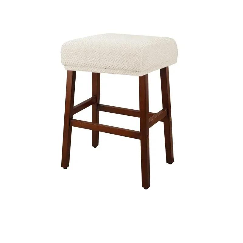 Square Elastic Bar Stool Covers Square Chair Cover Anti-Dirty Seat Covers Home Chair Protector Barstool Stretch Chair Slipcover