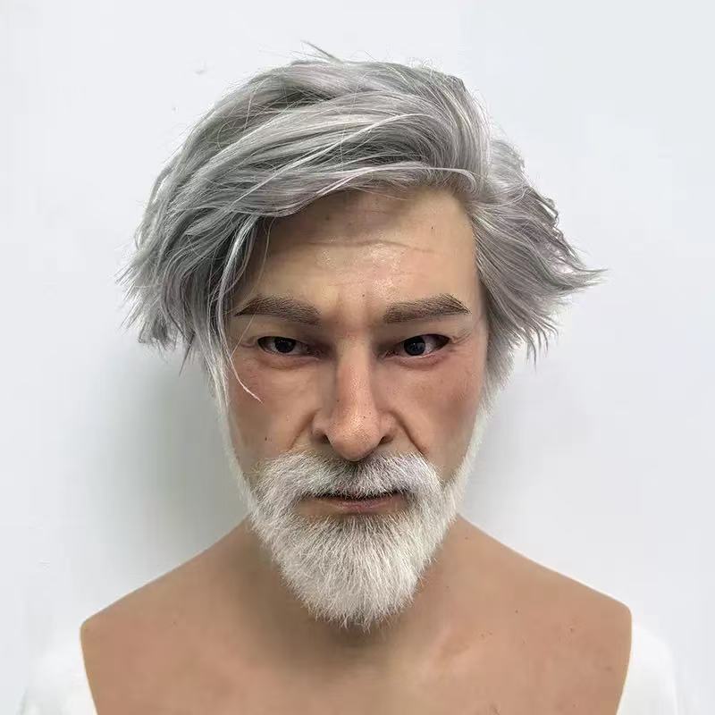 High Quality 3D Realistic Silicone Mask Full Face Halloween Costume Mask for Adult Men Cosplay Party Carnival