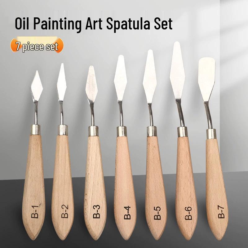5-Piece Stainless Steel Palette Knife Set for Oil and Gouache Painting
