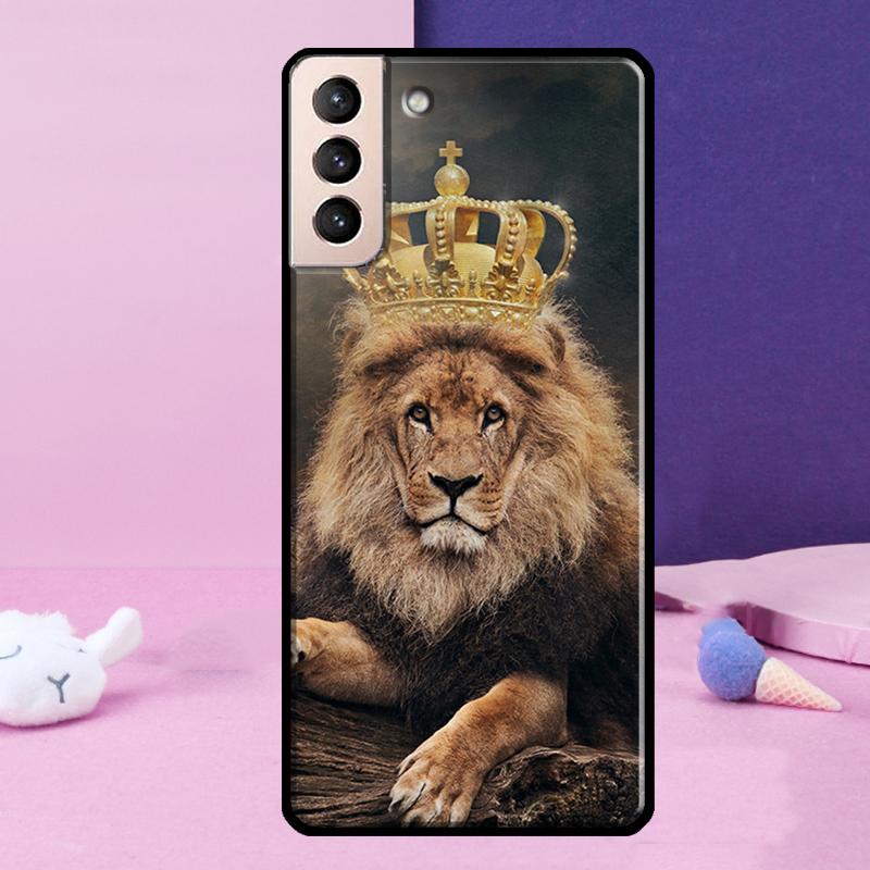 Lion Art Phone Case For Samsung Galaxy S25 Ultra S23 S20 S21 S22 S24 FE S9 S10 Plus S24 Ultra Cover